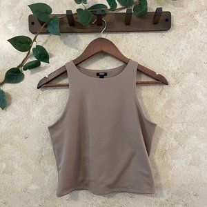 Tan Express Body Contour Cropped Tank • Size M •